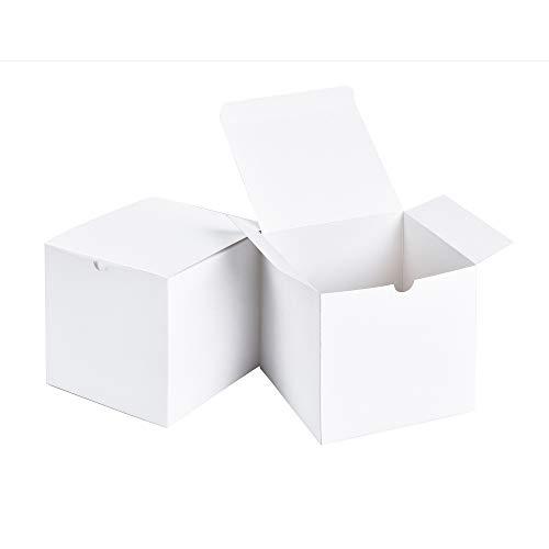 SHIPKEY 10PCS White Gift Boxes with Lids | 5x5x5 Inch Durable Square Gift Boxes | Gift Box for Wedding, Christmas, Holidays, Birthdays and All Other Occasions