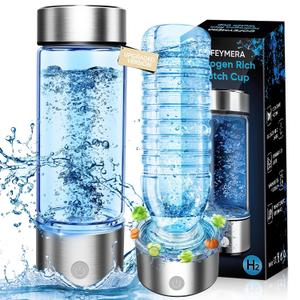 Upgraded Hydrogen Water Bottle Generator - Portable Rechargeable Hydrogen-Rich Water Machine, Rapid 3-Min for Enhanced Water Quality, Premium Travel-Friendly Design with SPE/PEM Tech (Silver)