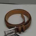 Men's Genuine Leather Suede Belts Casual Dress Belt 1 3/8" Wide (Brown)