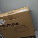 COLAMY Fabric Round Storage Ottoman with Reversible Tray Lid  Multi-Functional Footrest, Hidden Storage, Sturdy & Stylish Small Coffee Table for Living Room, Bedroom, or Entryway(Beige)