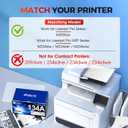 134A W1340A Black Toner Cartridge (with Chip) Replacement for HP 134A 134X W1340A W1340X Toner Cartridge Compatible with HP LaserJet Pro M209dw MFP M234dw M234sdw M234sdn Printer Ink (Black, 2 Pack)
