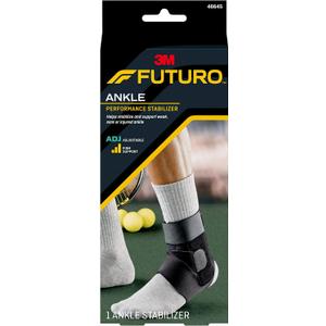 3M Futuro Sport Deluxe Black Ankle Stabilizer One Size Hook and Loop Strap for The Foot 46645ENR