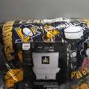 FOCO Pittsburgh Penguins NHL Team Color Bed in a Bag Comforter Bedding 5 Piece Set - Full