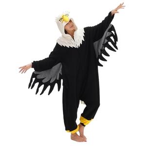 LZBXBXDA Adult Bird Onesie Pajamas Animal Cosplay Costume Sleepwear Homewear Halloween Christmas Loungewear for Women Men Black XL