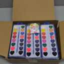 JOYIN 24 Pcs Valentines Day Heart-Shaped Watercolor Paints, 16 Colors Paint Palettes with Brushes & Gift Tags & Ropes, Valentines Day Arts for Kids Crafts DIY Activity Classroom Gifts Party Favors