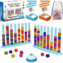 Color Challenge Game A Quick-React Color Matching Puzzle Game, Fun Board Game for Kids 6-8-12, Adults, Party & Family Game Night, Stacking Game Comes with 2 Stack Racks, 100 Cards, 120 Rings & Bell