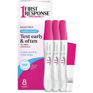 FIRST RESPONSE Comfort Check Pregnancy Test, 8 Count, Pink & White 06/11/2026