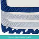 Changing Pad Cover, Diaper Changing Pad Covers 4 Pack, Fitted Baby Changing Table Sheets for 32''16'' Change Table Pad, Cradle & Bassinet Sheets for Boys & Girls, Soft & Breathable, Navy/Grey/Cloud/Arrow