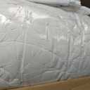 LANE LINEN 7 Piece King White Comforter Microfiber Down Alternative