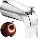 Universal Bathtub Tub Spout with Diverter, Wall Front Mount Tub Faucet Spout 1/2" IPS Thread, Compatible with Westbrass E531D-1F-62 Replacement (Chrome)
