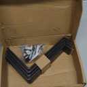 Ilyapa Heavy Duty Floating Shelf Brackets, 4 Pack - 4x6 Inch Black Metal Shelf Holders for Wall Mount Shelves