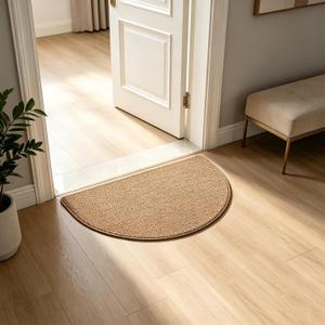 Half Circle Door Mat - Dirt Trapping Non-Slip Entrance Rug,Machine Washable Indoor/Outdoor Floor Mat for Living Room, Bedroom, Kitchen, Office(19.69 * 31.5in)