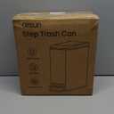 Cesun Small Bathroom Trash Can with Lid Soft Close, Step Pedal, 6 Liter / 1.6 Gallon Stainless Steel Garbage Can with Removable Inner Bucket, Anti-Fingerprint Finish (Matt Black)