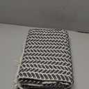 Lahome Boho Bathroom Rugs, Small 2x3 Entry Rug Washable Front Door Bath Mat Woven Cotton Area Rug with Tassels, Farmhouse Non Shedding Lightweight Grey Throw Rug Low Pile Carpet for Kitchen