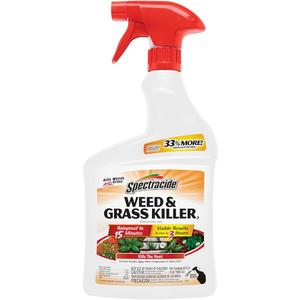 Spectracide Weed & Grass Killer 2, Use On Driveways, Walkways and Around Trees and Flower Beds, 32 fl Ounce Spray
