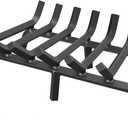 mestyl Fireplace Grate 30 Inch Heavy Duty Wrought Iron Fireplace Log Grate, 4/5" Bar Fire Grates, Firewood Log Burning Rack for Outdoor Wood Stove Pit & Fireplace Log Holder Indoor