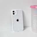 NITITOP Compatible with iPhone 11 Case Cute Clear Bowknot Pattern for Women Girl Bow Ribbon White Frame Design Shockproof Protective Girly Phone Cover - White Bow