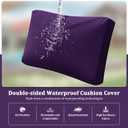 8 Pcs Outdoor Patio Cushion Covers, Replaceable Waterproof Furniture Covers, Outdoor Non-Slip Covers with Zippers, Covers Only, Purple