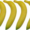 sunnates 4 Pack Artificial Banana Fake Banana Artificial Fruits Faux Fruit Decor Realistic Props Fake Fruit Decorations, Set of 2