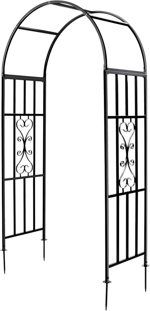 Arbors, Curved Metal Endurable Iron Trellis Plants Stand Use for Outdoor Garden Arbor Climbing Plants Wedding Arches Ceremony Arbors, Curved Metal Endurable Iron Trellis Plants Stand Use for Outdoor Garden Arbor Climbing Plants Wedding Arches Ceremony
