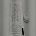 White Keyboard and Mouse Wireless, seenda Full-Size Keyboard with Phone Holder USB A & Type C Receiver 2.4G Silent USB Keyboard Mouse Compatible for Macbook and Windows Computer/ Desktop/ Laptop