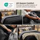 Bedsure Queen Comforter Duvet Insert - Bed Comforter Quilted, Black/Grey