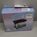 Vehipa Fish Tank, 2.4 Gallon Fish Aquarium, Fish Tank Starter kit with Smart Humidifier, Temperature Display, 7-Color Lighting, 3 in 1 Quiet Pump with Filteration & Oxygenation & Circulation (Black)