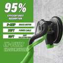 1050W Electric Drywall Sander with Vacuum, 7 Speeds (8002100RPM), Foldable & Extendable Handle, 12 Sanding Discs, for Walls, Ceilings, Floors (Green)