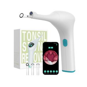 Voraiya Electronic Tonsil Stone Remover Upgraded Version, Built-in Camera and LED Light, 5-Level Suction and 2 Suction Modes Tonsil Stone Vacuum Cleaner, Oral Care Tool, Tonsil Stone Removal Kit