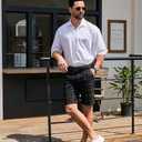 Mens Slim Fit Shorts Plaid Chino Golf Short Lightweight Skinny Casual Summer Plaid Pants for Men