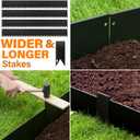 LAVEVE Landscape Edging Galvanized Steel Black, Hammer-in Metal Garden Edging Border with Clips, Suitable for Garden Fence, Paver Edging, Lawn and Yard