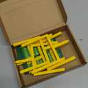 6 Pcs Football Goal Post Table Decorations Field Goal Post Centerpieces for Table with Base 4 x 6 Inches Wooden Football Photo Frame Decoration for Fans Club Sport Birthday Supplies