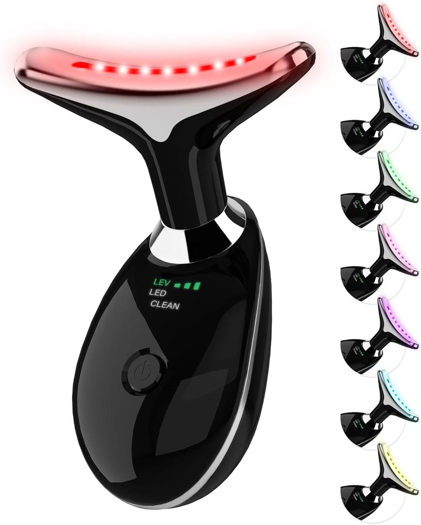 Facial Massager, Portable Face Neck Massager Wand for Skin Care (Black)