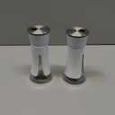 White Salt and Pepper Shakers by Aelga, Salt Shaker with Adjustable Pour Holes, White Kitchen Accessories, Decor for Kitchen,Restaurants,Camp,BBQ