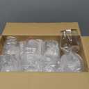 LUODA Rose Gold Diamond Shaped Plastic Stemless Wine Glasses Set of 24, Disposable 12 Oz Rose Gold Plastic Whiskey Glasses for Birthday, Housewarming and Weddings