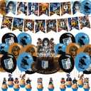 Attack Anime Theme Party Supplies - Birthday Banner, Cake Topper, Latex Balloons