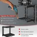 Upgraded Carbon Steel Packout Shelves, 48-22-8480 Compatible with Mil. Waukee Packout Shelf Wall Mount, 80 lbs Load Capacity, Extended 23-inch E-Track, 2-Shelf