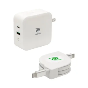 ReTrak 100W Retractable USB C Notebook Charger White ETCHGNBC100