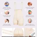 SHAPELLX Fajas Colombianas Shapewear for Women Tummy Control Plus Size Postpartum Body Shaper Butt Lifting Bodysuit (Beige, S)