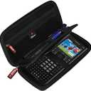 Mchoi Hard Case Suitable for Texas Instruments TI-84 Plus CE/TI-83 Plus/TI-84 Plus CE/TI-83 Plus/Casio fx-9750GIII Graphing Calculator, Extra Pocket for USB Cables, Manual, Pencil, Ruler, Black