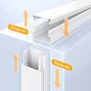 Delamu Cord Hider, 157in Wire Covers for Cords on Wall, Premium Cable Hider Cord Covers for Wires, Cable Management Wire Hiders for TV, Cable Raceway Kit, W0.95 H0.55in, White