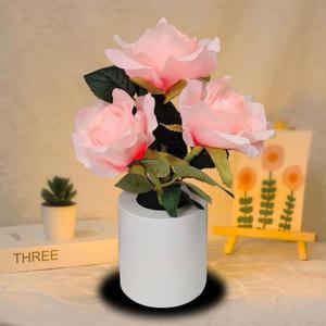 2 x Led Flower Lamp Gift for Women,Sunflowers Flower Lamp Table Lamp Night Light for Bedroom Decor,Mothers Day Birthday Gifts for Her Mom Wife Friends Girlfriend Teacher Grandma (Pink)