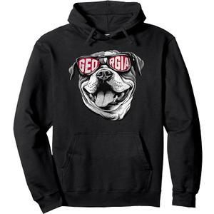 Mens Womens Kids GA Georgia Dog Sport Lovers Pullover Hoodie,XLARGE