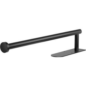 Paper Towel Holder, Self Adhesive or Screw Mounting, Black Wall Mount, SUS304 Stainless Steel Paper Towel Holder Under Cabinet for Kitchen, Counter, Cabinet, Bathroom