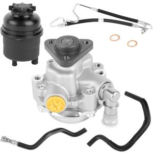Power Steering Pump Kit with Reservoir Hoses Fits for BMW 2001-2005