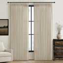 Warm Beige Pinch Pleated Linen Sheer Curtains 78 Inches Long for Dining Room, Memory Trained Light Filtering Cottage Core Windows Drapes Panels of 2 with Hooks & Rings Non See Through Thick Curtain