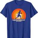 Flag Football Boy Uncatchable on Flag Football T-Shirt, Size M, color is blue