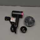 Ionic Hair Dryer with Diffuser, Powerful 1800W Blow Dryer for Women & Men, Fast-Drying Hair Dryer with Nozzle for Home, Salon, Travel (Dark Gray)