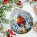 American Robin Stained Glass Orament - Christmas Ornament - Christmas Decorations for Tree - Holiday Present ldeas - Gift Exchange