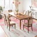 Kelarea Washable Area Rug 8x10, Non-Slip Low Pile Abstract Pink | Water & Stain Resistant, Pet Friendly, Easy Clean, Ultra Soft, for Living Room, Bedroom, Nursery, Ofiice
